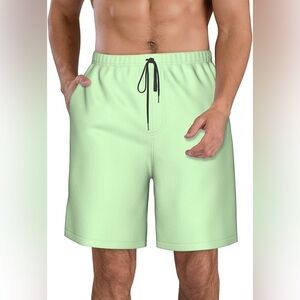 Mint Green Men's Athletic Shorts